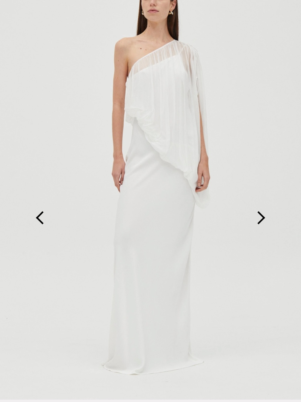 Solstice one-shoulder chiffon maxi dress